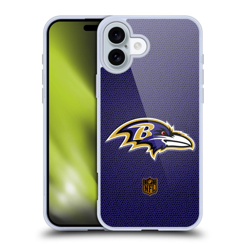 NFL Baltimore Ravens Logo Football Soft Gel Case for Apple iPhone 16 Plus NFL Baltimore Ravens Logo Football Soft Gel Case for Apple iPhone 16 Plus