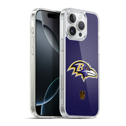 NFL Baltimore Ravens Logo Football Soft Gel Case for Apple iPhone 16 Pro Max