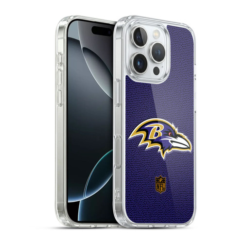 NFL Baltimore Ravens Logo Football Soft Gel Case for Apple iPhone 16 Pro