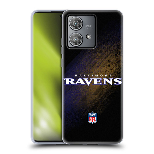 NFL Baltimore Ravens Logo Blur Soft Gel Case for Motorola Edge 40 Neo 5G