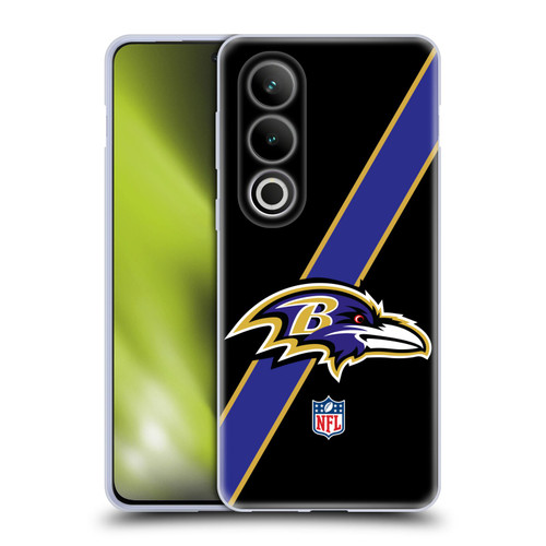 NFL Baltimore Ravens Logo Stripes Soft Gel Case for OPPO OnePlus Ace 3V 5G