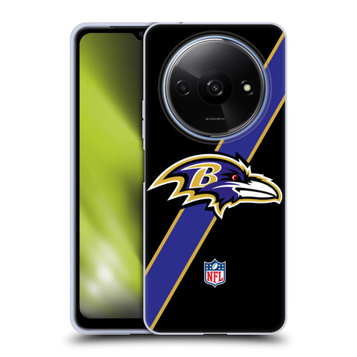 NFL Baltimore Ravens Logo Stripes Soft Gel Case for Xiaomi Redmi A3