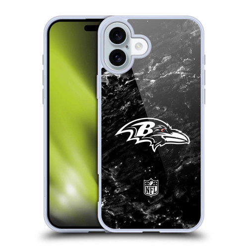 NFL Baltimore Ravens Artwork Marble Soft Gel Case for Apple iPhone 16 Plus NFL Baltimore Ravens Artwork Marble Soft Gel Case for Apple iPhone 16 Plus