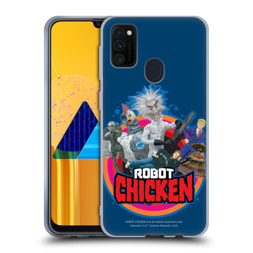 Robot Chicken Graphics Characters Soft Gel Case for Samsung Galaxy M30s (2019)/M21 (2020)