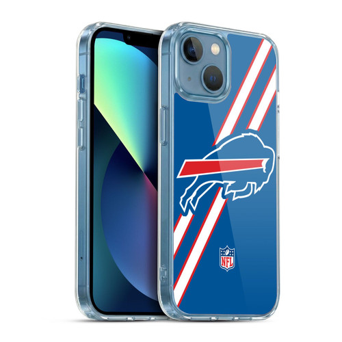 NFL Buffalo Bills Logo Stripes Soft Gel Case for Apple iPhone 13 Mini