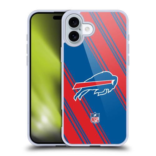 NFL Buffalo Bills Artwork Stripes Soft Gel Case for Apple iPhone 16 Plus NFL Buffalo Bills Artwork Stripes Soft Gel Case for Apple iPhone 16 Plus