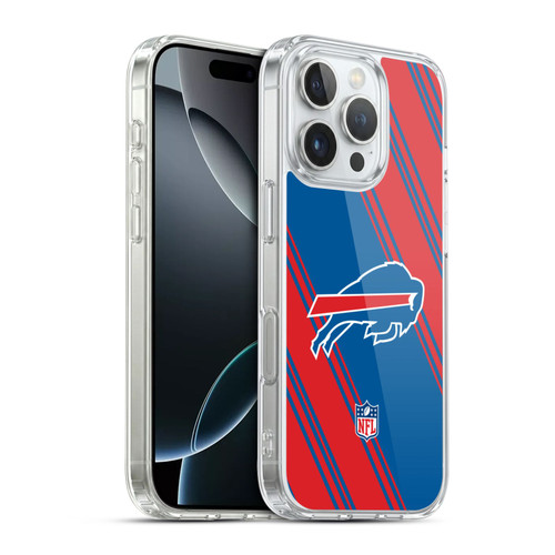 NFL Buffalo Bills Artwork Stripes Soft Gel Case for Apple iPhone 16 Pro