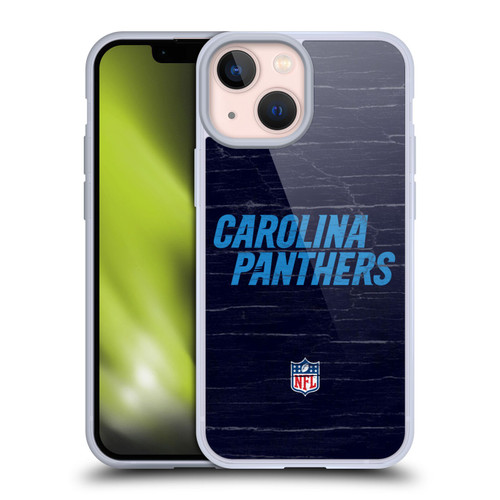 NFL Carolina Panthers Logo Distressed Look Soft Gel Case for Apple iPhone 13 Mini