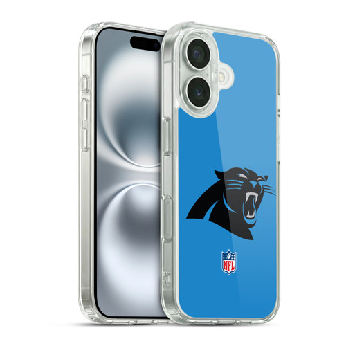 NFL Carolina Panthers Logo Plain Soft Gel Case for Apple iPhone 16 & MagSafe