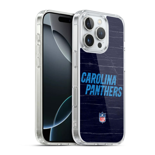 NFL Carolina Panthers Logo Distressed Look Soft Gel Case for Apple iPhone 16 Pro & MagSafe