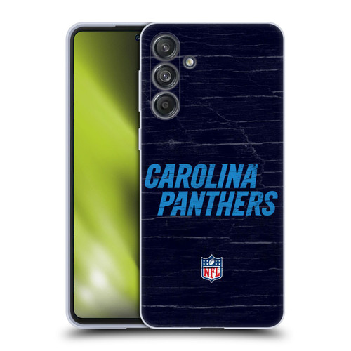 NFL Carolina Panthers Logo Distressed Look Soft Gel Case for Samsung Galaxy M55 5G