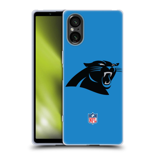 NFL Carolina Panthers Logo Plain Soft Gel Case for Sony Xperia 5 V 5G