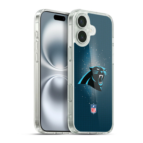 NFL Carolina Panthers Artwork LED Soft Gel Case for Apple iPhone 16 Plus & MagSafe