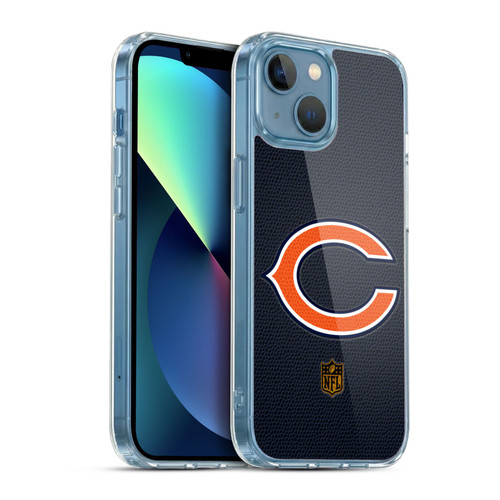 NFL Chicago Bears Logo Football Soft Gel Case for Apple iPhone 13 Mini
