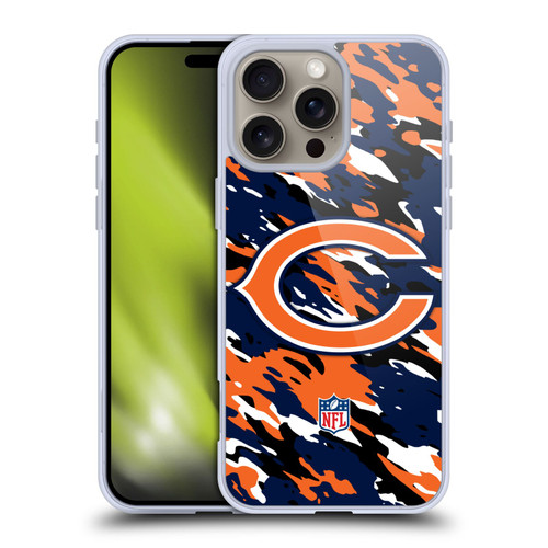NFL Chicago Bears Logo Camou Soft Gel Case for Apple iPhone 16 Pro Max NFL Chicago Bears Logo Camou Soft Gel Case for Apple iPhone 16 Pro Max