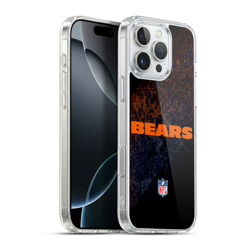 NFL Chicago Bears Logo Blur Soft Gel Case for Apple iPhone 16 Pro Max