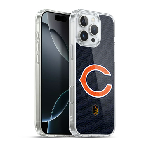 NFL Chicago Bears Logo Football Soft Gel Case for Apple iPhone 16 Pro Max