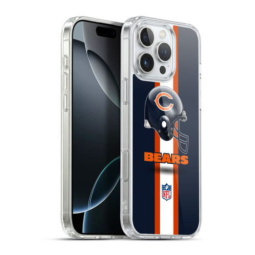 NFL Chicago Bears Logo Helmet Soft Gel Case for Apple iPhone 16 Pro Max