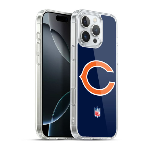 NFL Chicago Bears Logo Plain Soft Gel Case for Apple iPhone 16 Pro Max