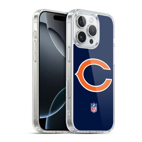 NFL Chicago Bears Logo Plain Soft Gel Case for Apple iPhone 16 Pro