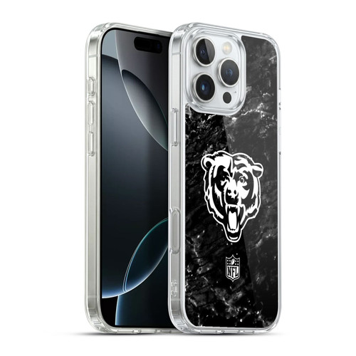 NFL Chicago Bears Artwork Marble Soft Gel Case for Apple iPhone 16 Pro Max