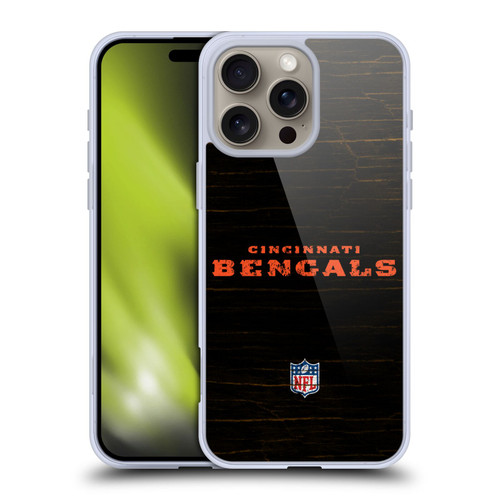 NFL Cincinnati Bengals Logo Distressed Look Soft Gel Case for Apple iPhone 16 Pro Max NFL Cincinnati Bengals Logo Distressed Look Soft Gel Case for Apple iPhone 16 Pro Max