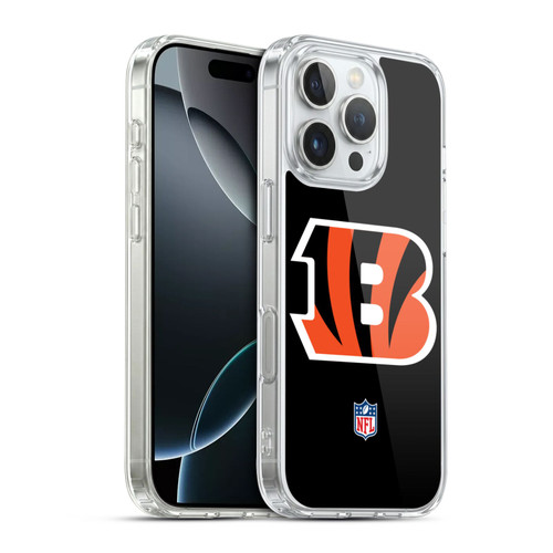 NFL Cincinnati Bengals Logo Plain Soft Gel Case for Apple iPhone 16 Pro & MagSafe