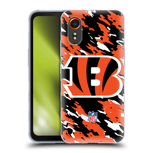 NFL Cincinnati Bengals Logo Camou Soft Gel Case for Samsung Galaxy Xcover7 5G