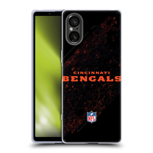 NFL Cincinnati Bengals Logo Blur Soft Gel Case for Sony Xperia 5 V 5G