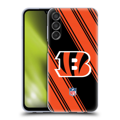 NFL Cincinnati Bengals Artwork Stripes Soft Gel Case for Samsung Galaxy M15/F15 5G