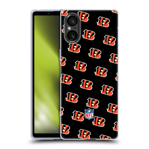 NFL Cincinnati Bengals Artwork Patterns Soft Gel Case for Sony Xperia 5 V 5G
