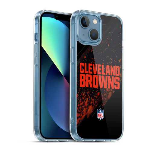 NFL Cleveland Browns Logo Blur Soft Gel Case for Apple iPhone 13 Mini & MagSafe