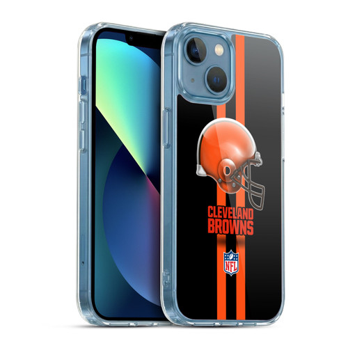 NFL Cleveland Browns Logo Helmet Soft Gel Case for Apple iPhone 13 Mini & MagSafe