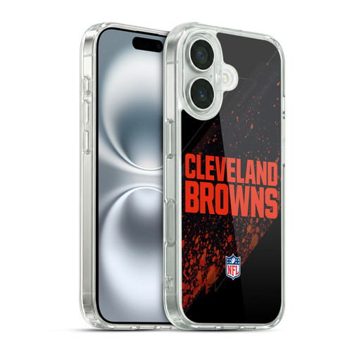 NFL Cleveland Browns Logo Blur Soft Gel Case for Apple iPhone 16 & MagSafe