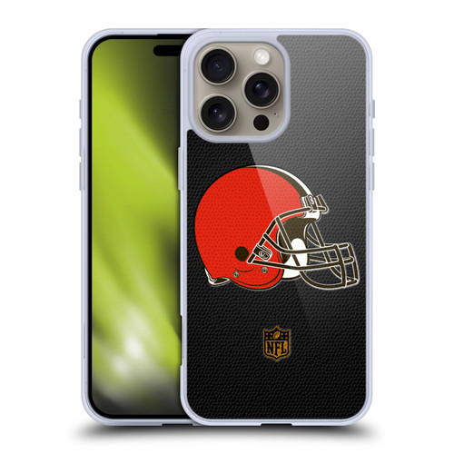 NFL Cleveland Browns Logo Football Soft Gel Case for Apple iPhone 16 Pro Max
