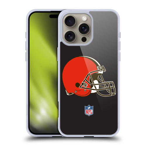 NFL Cleveland Browns Logo Plain Soft Gel Case for Apple iPhone 16 Pro Max