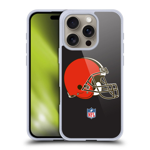 NFL Cleveland Browns Logo Plain Soft Gel Case for Apple iPhone 16 Pro