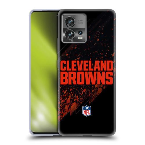 NFL Cleveland Browns Logo Blur Soft Gel Case for Motorola Moto Edge 30 Fusion