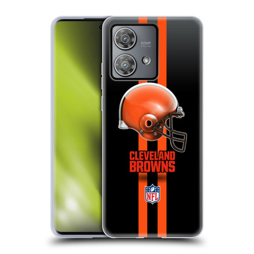 NFL Cleveland Browns Logo Helmet Soft Gel Case for Motorola Edge 40 Neo 5G