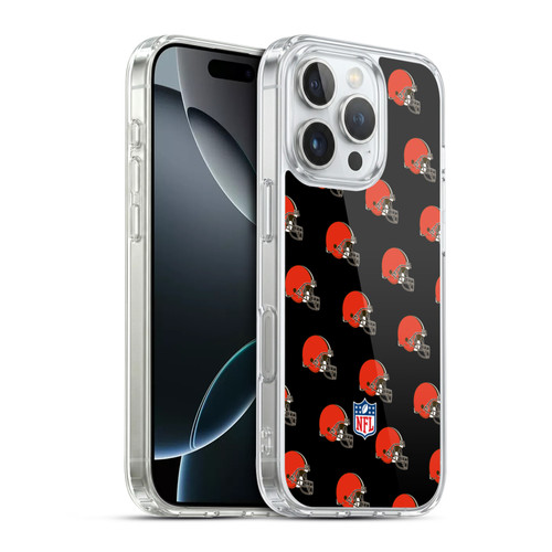 NFL Cleveland Browns Artwork Patterns Soft Gel Case for Apple iPhone 16 Pro & MagSafe
