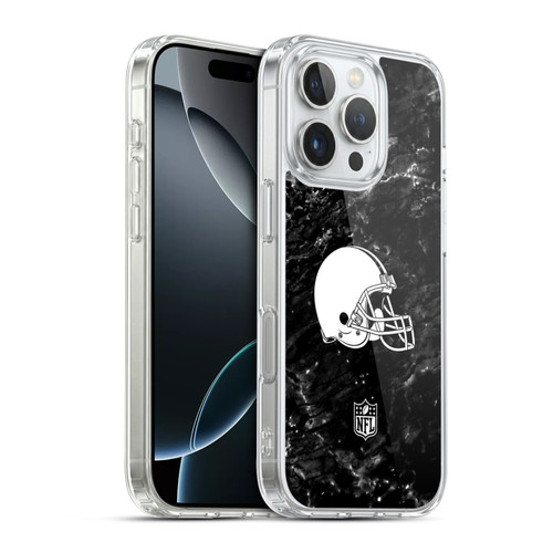 NFL Cleveland Browns Artwork Marble Soft Gel Case for Apple iPhone 16 Pro & MagSafe