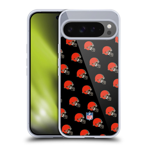NFL Cleveland Browns Artwork Patterns Soft Gel Case for Google Pixel 9 Pro XL