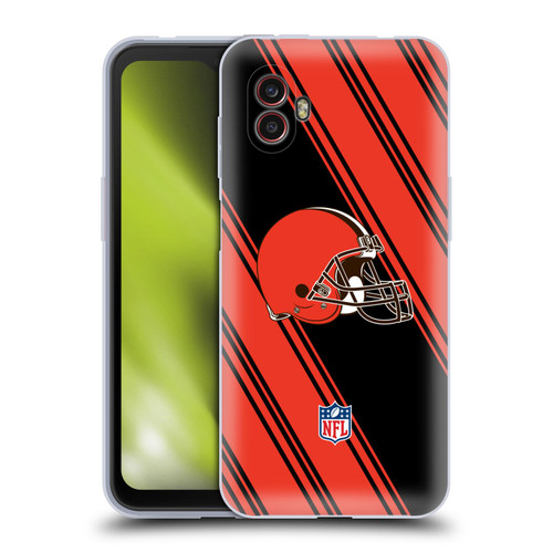 NFL Cleveland Browns Artwork Stripes Soft Gel Case for Samsung Galaxy Xcover6 Pro/Pro2