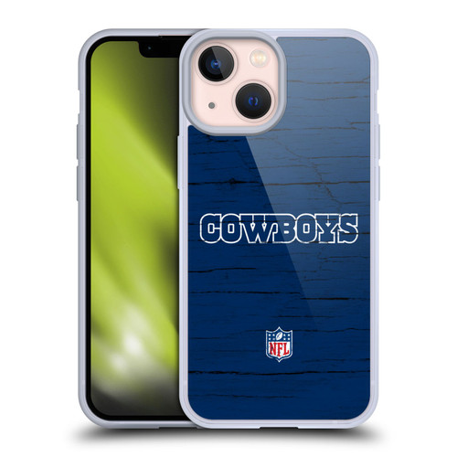 NFL Dallas Cowboys Logo Distressed Look Soft Gel Case for Apple iPhone 13 Mini