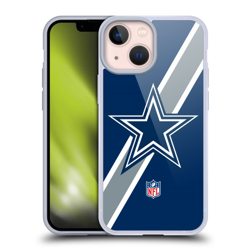 NFL Dallas Cowboys Logo Stripes Soft Gel Case for Apple iPhone 13 Mini