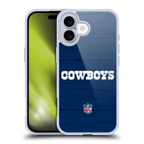 NFL Dallas Cowboys Logo Distressed Look Soft Gel Case for Apple iPhone 16