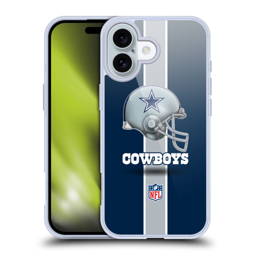 NFL Dallas Cowboys Logo Helmet Soft Gel Case for Apple iPhone 16