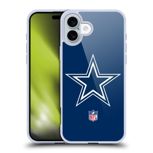 NFL Dallas Cowboys Logo Plain Soft Gel Case for Apple iPhone 16 Plus NFL Dallas Cowboys Logo Plain Soft Gel Case for Apple iPhone 16 Plus