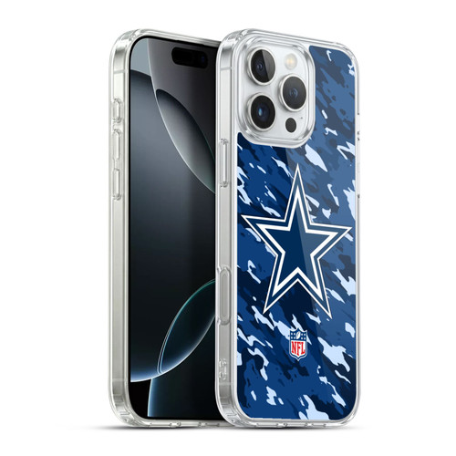 NFL Dallas Cowboys Logo Camou Soft Gel Case for Apple iPhone 16 Pro Max