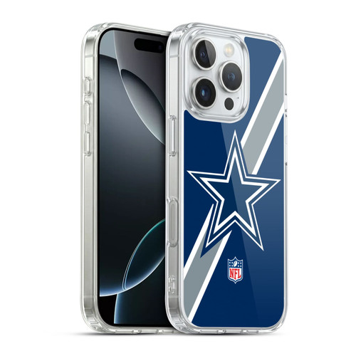 NFL Dallas Cowboys Logo Stripes Soft Gel Case for Apple iPhone 16 Pro